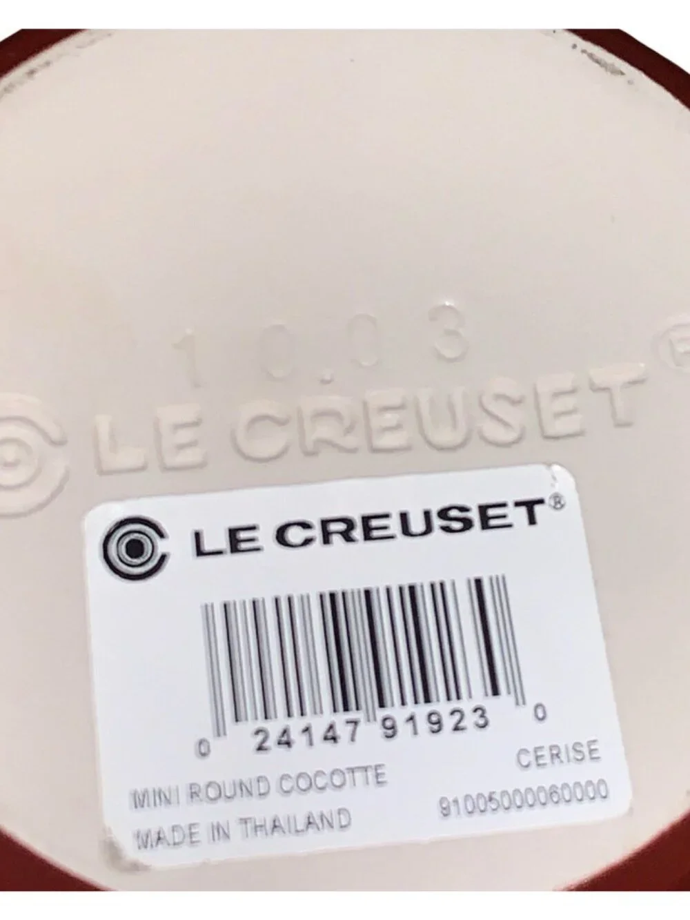Le Creuset Petite Round Casserole Mini Cocotte Cerise Red Baking Dish 8 Oz W/lid